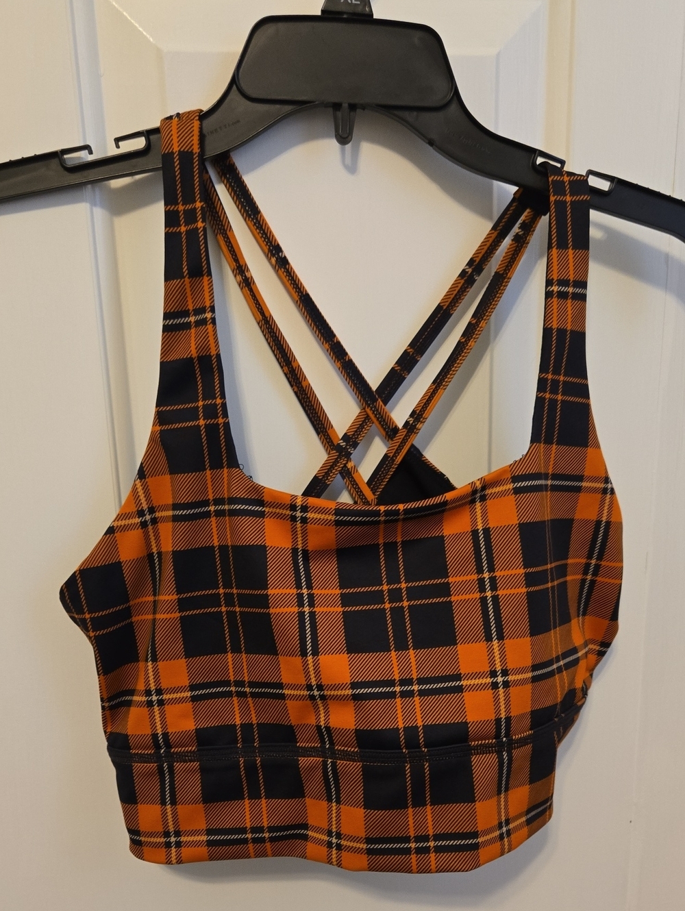 CVG Pumpkin Patch Plaid Longline Sports Bra
